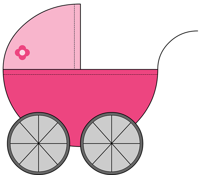 růžový kočárek